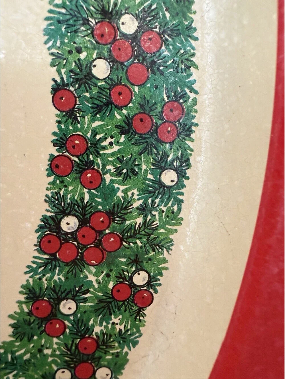 Vintage 1988 Potpourri Press Hong Kong Santal Christmas Tray Metal 13.5” EUC